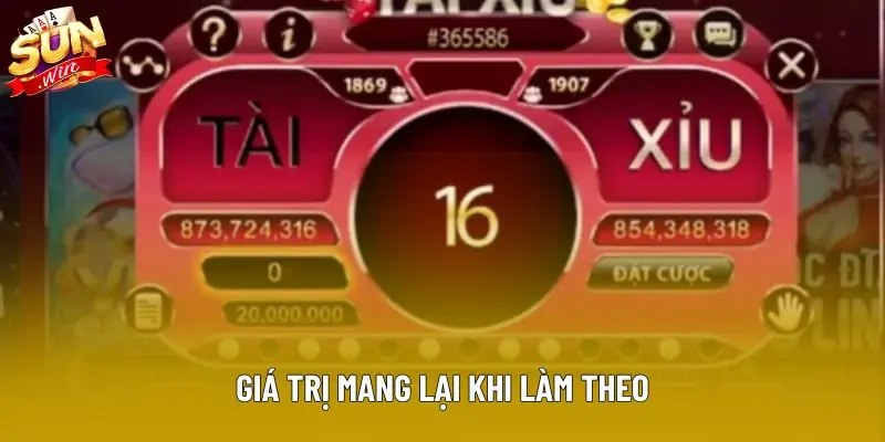 Giá trị mang lại khi làm theo Giá trị mang lại khi làm theo